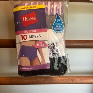 Hanes Purple and Black Briefs Underwear